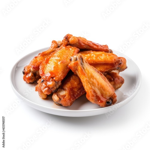 Chicken Wings on plain white background - product photography