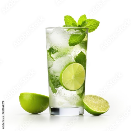Mojito Cocktail on plain white background - product photography