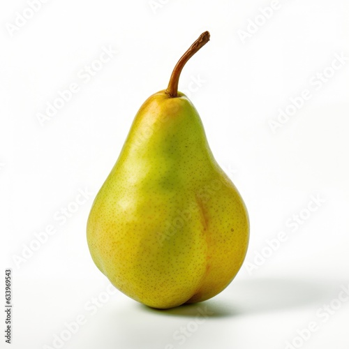 Pear on plain white background - product photography