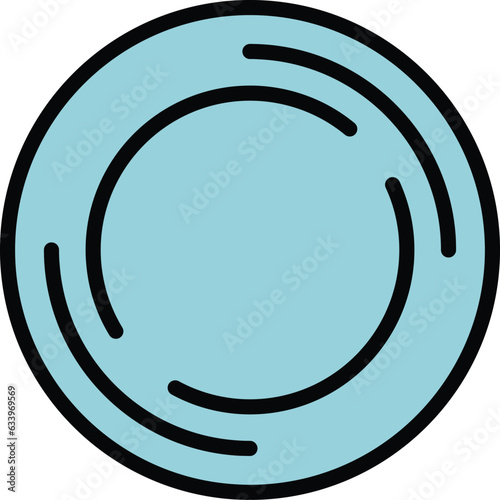 Contraception ring icon outline vector. Birth control. Health hormonal color flat