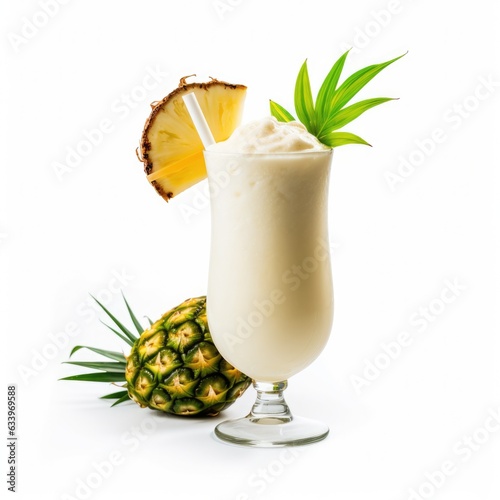 Pina Colada on plain white background - product photography