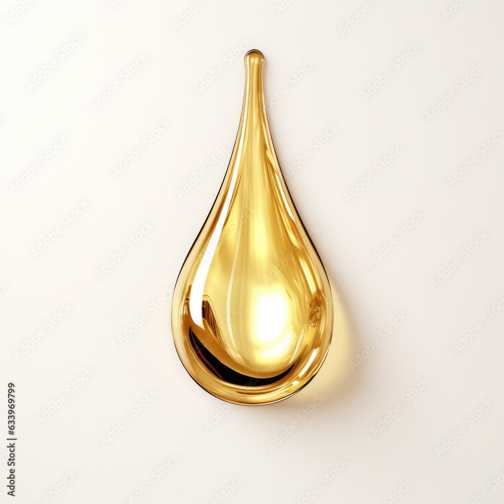 Shiny Drop of Oil on plain white background - product photography Shiny Drop of Oil on plain white background - product photography