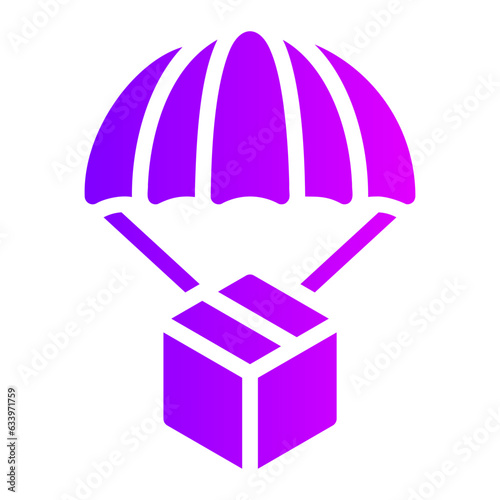 parcel gradient icon