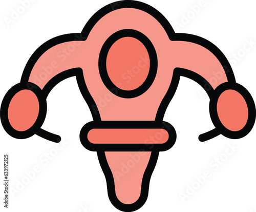 Contraception icon outline vector. Birth control. Health types color flat