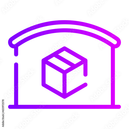 warehouse gradient icon