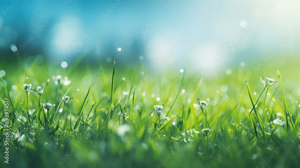 natural green background with selective focus, Spring summer background with frame of grass and leaves on nature. natural green background with selective focus, Spring summer background with frame of grass and leaves on nature.
