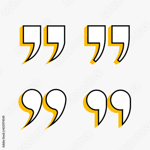 collection of speech inverted comma icon background for web communication