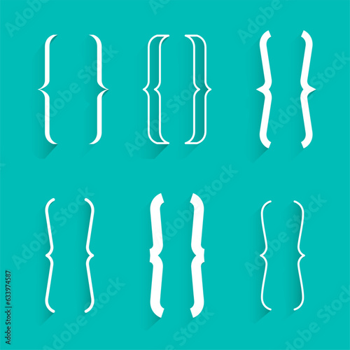 set of dialogue bracket frame background for message or remark