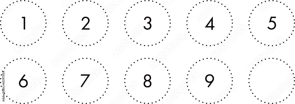 数字のアイコン(ラベル) 数字のアイコン(ラベル)