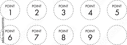 POINT　数字のアイコン（ラベル）