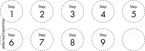 STEP　数字のアイコン（ラベル）