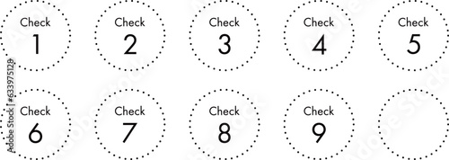 CHECK　数字のアイコン（ラベル）
