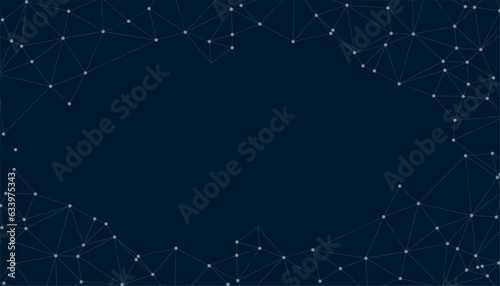abstract low poly geometric dots and lines for connectivity