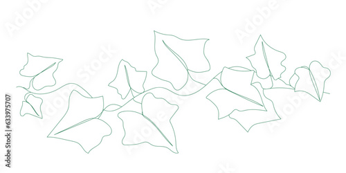 Creeper continuous line freehand drawing. Vector illustration.