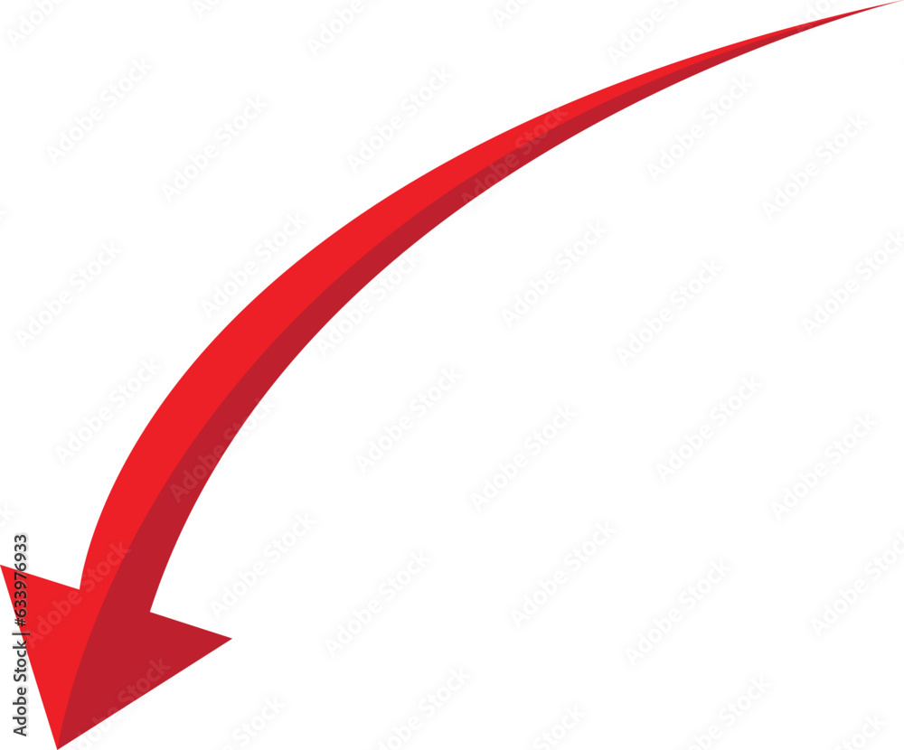 3D Red arrow on white background. Arrows for app, website, social media and digital vector illustration 3D Red arrow on white background. Arrows for app, website, social media and digital vector illustration