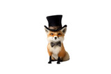 Cute animal in tophat and suit