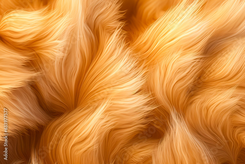 Textures red fox fur. Red fox shaggy fur texture cloth abstract, furry rusty texture plain surface