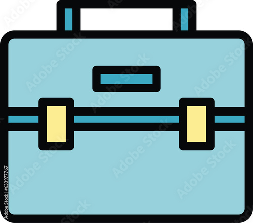 Perfume box icon outline vector. Case beauty. Cosmetic makeup color flat