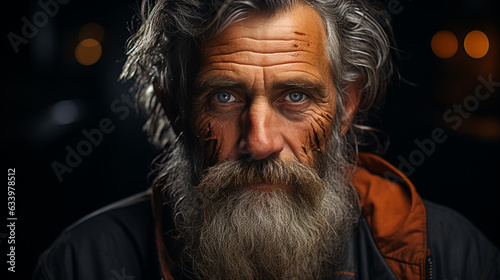 Elderly bearded man. Generative Ai © andranik123