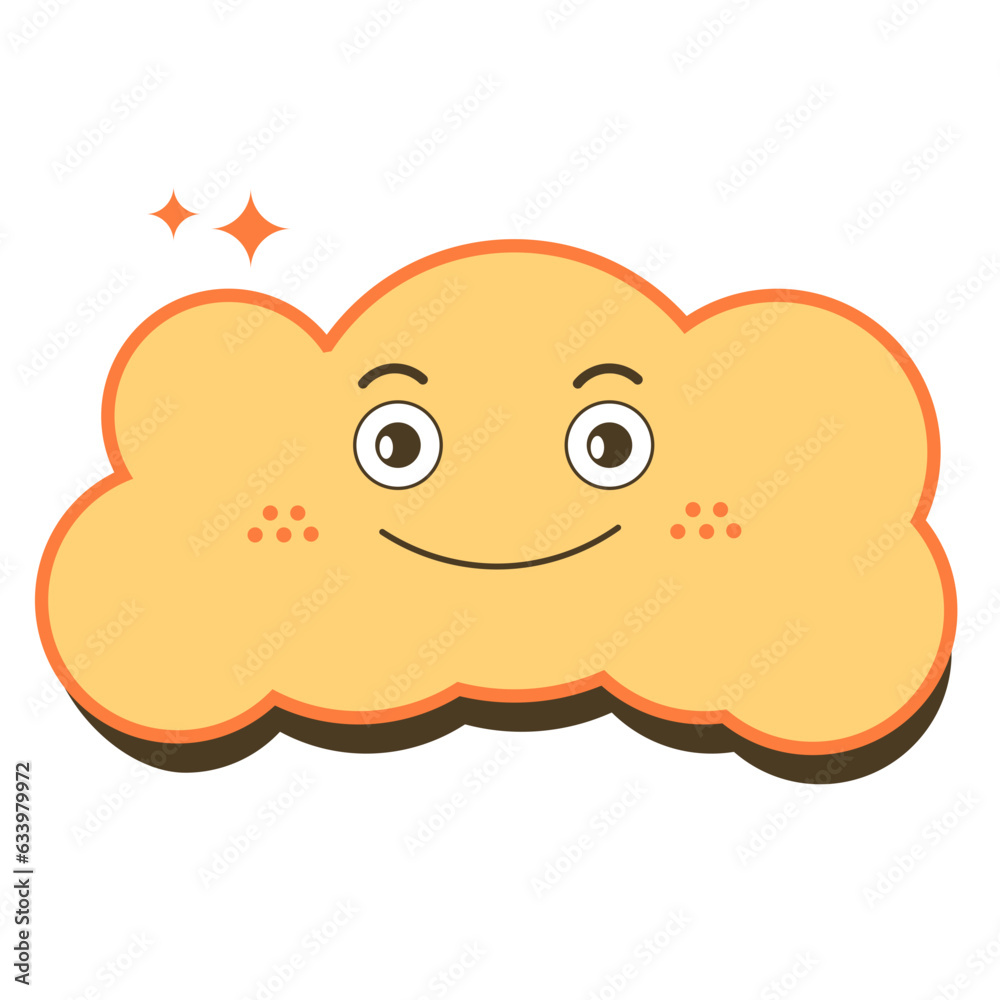 Retro Cloud Character Retro Cloud Character