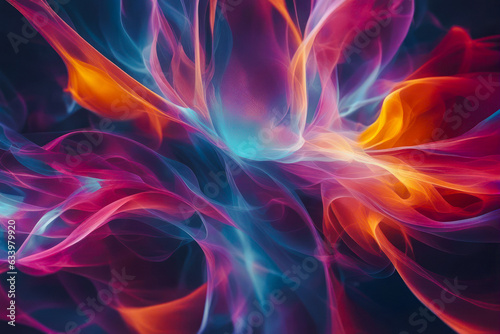 abstract colorful background with flowing abstract organic shapes