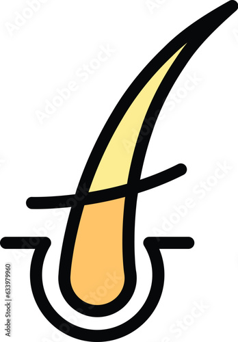 Hair removal icon outline vector. Cream wax. Woman hair remove color flat