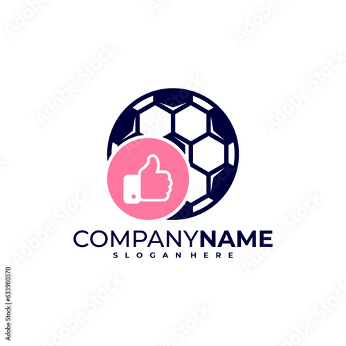 Like Soccer logo design vector. Good Football logo design template concept