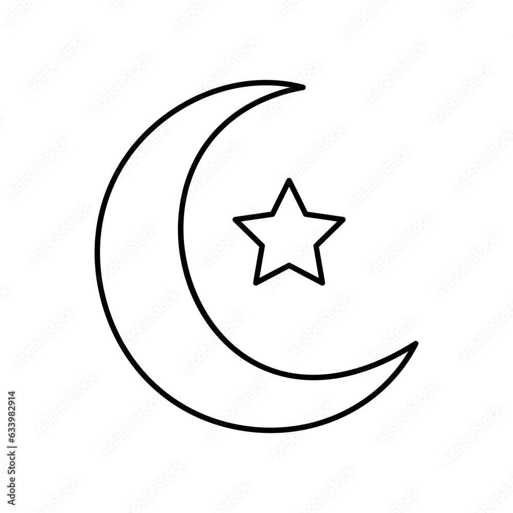 Crescent vector icon which can easily modify or edit
Crescent vector icon which can easily modify or edit