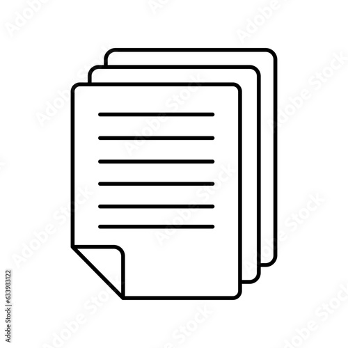 Papers vector icon which can easily modify or edit   © Design Linker