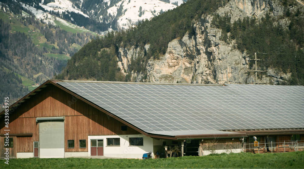 Sustainable Living Under the Sun. Rural Photovoltaics Power Modern Architecture.