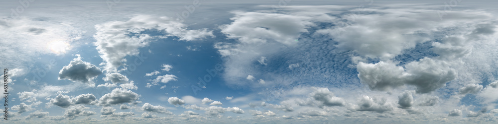 seamless cloudy blue sky hdri 360 panorama with zenith and beautiful clouds for use in 3d graphics as sky dome or edit drone shot seamless cloudy blue sky hdri 360 panorama with zenith and beautiful clouds for use in 3d graphics as sky dome or edit drone shot