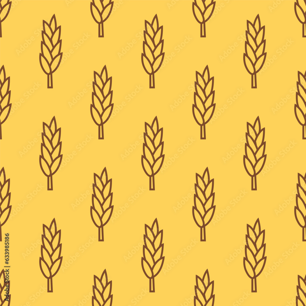 wheat seamless pattern, patterns such as wheat, rice and oat. suitable for organic background for bakery packages, bakery products etc wheat seamless pattern, patterns such as wheat, rice and oat. suitable for organic background for bakery packages, bakery products etc