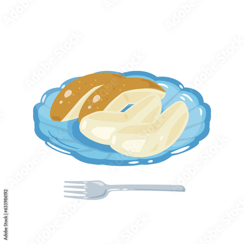 皿に盛られたカット梨