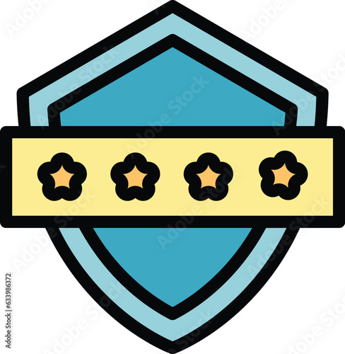 Antivirus icon outline vector. Data secure. Safety privacy color flat