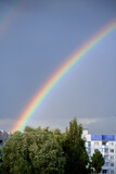 Rainbow in the sky after rain