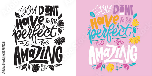 Set with Handwritten lettering quotes. Hand drawn unique typography design element for greeting cards  decoration  prints and posters.