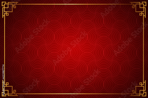 red background gold frame window for your text space area chinese new year style abstract seamless pattern template