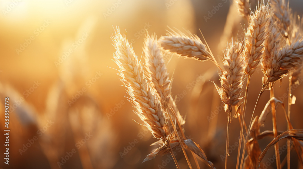 Morning Dew: An early morning scene, with dew-kissed wheat blades glistening in the soft sunlight, creating a magical atmosphere Morning Dew: An early morning scene, with dew-kissed wheat blades glistening in the soft sunlight, creating a magical atmosphere