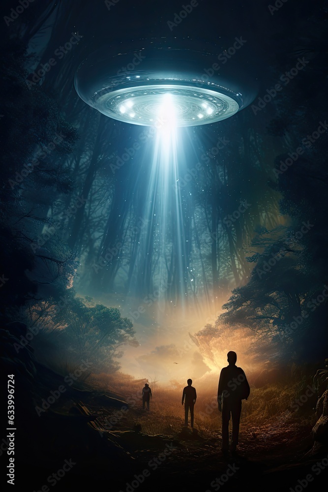 Alien encounter sparks worldwide scientific investigation frenzy. Stock ...