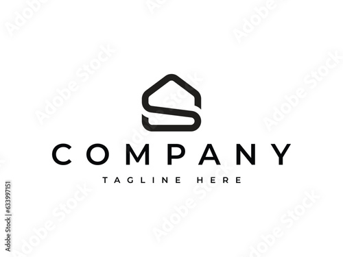 letter S home real estate logo design