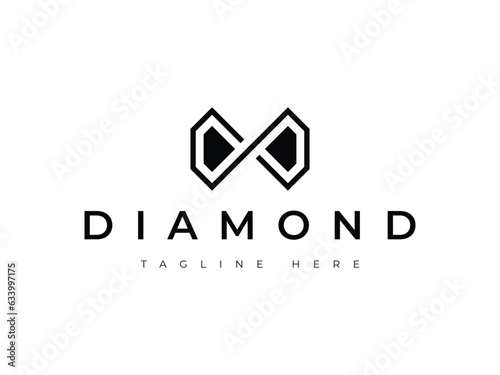 double diamond or infinity diamond logo design