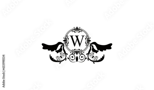 skull with wings alphabet w