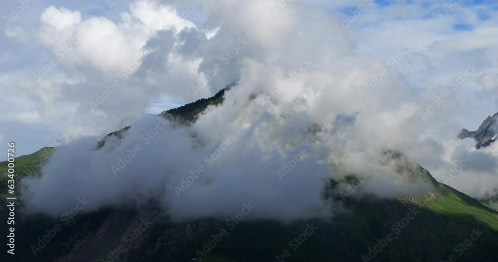 Clouds and mounts over Luz Saint Sauveur, Hautes Pyrenees, Occitania, France Clouds and mounts over Luz Saint Sauveur, Hautes Pyrenees, Occitania, France