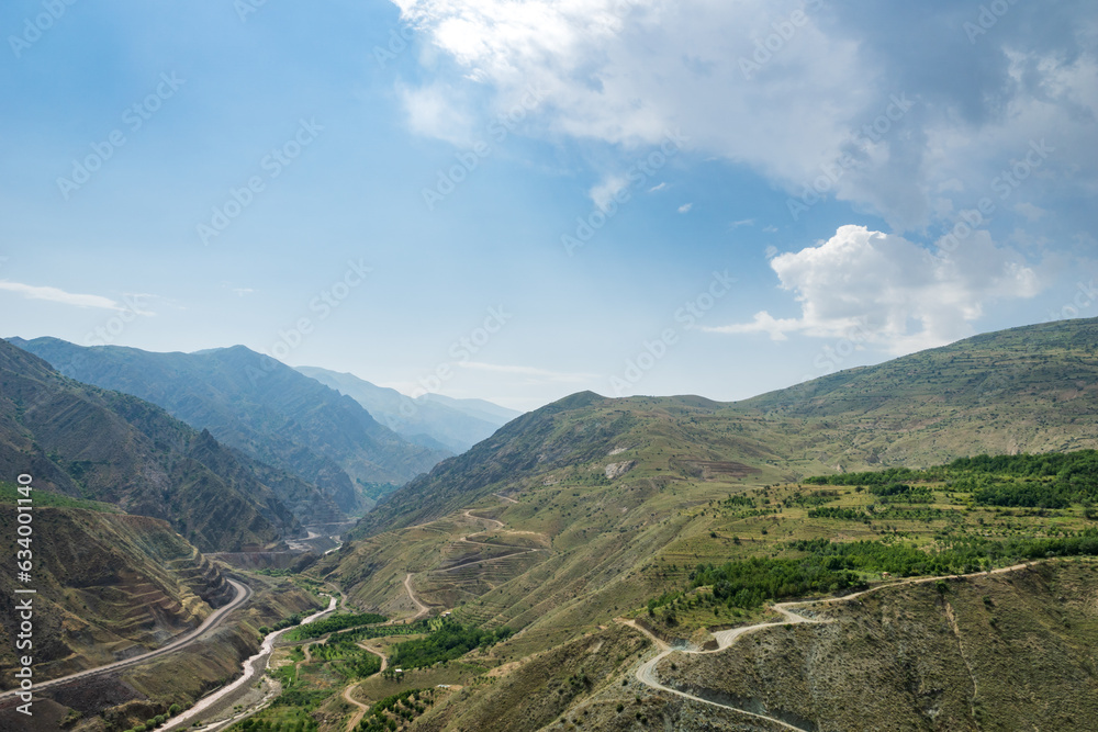 Alamut valley mountain landscape in Iran. Scenic landscape in Iran Northern 