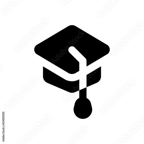 mortarboard glyph icon