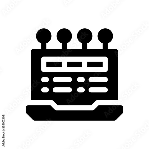 digital disruption glyph icon