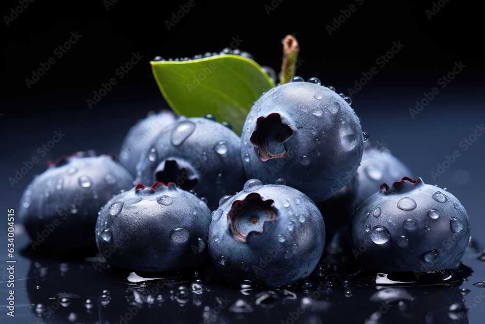 blueberries on a black background blueberries on a black background