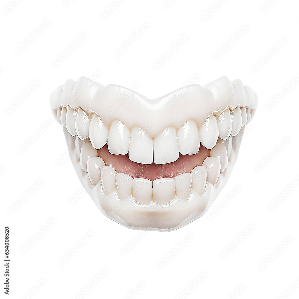 Obraz premium Happy white teeth isolated on transparent background