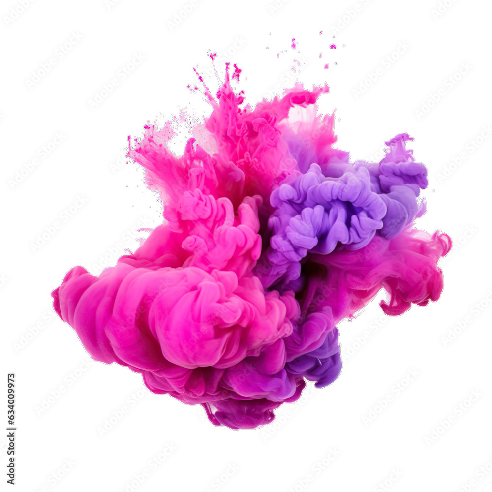 Fototapeta premium Color explosion. Pink purple