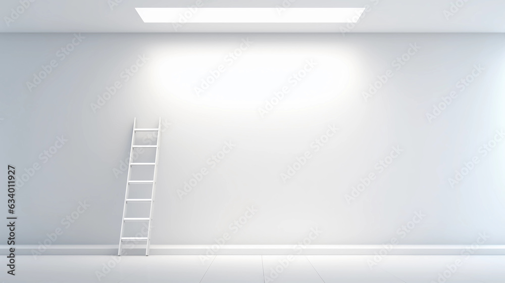 Abstract luxury background, Minimalistic white architectural background with ladder, Modern design for poster, cover, branding, product showcase, AI Generated. Abstract luxury background, Minimalistic white architectural background with ladder, Modern design for poster, cover, branding, product showcase, AI Generated.